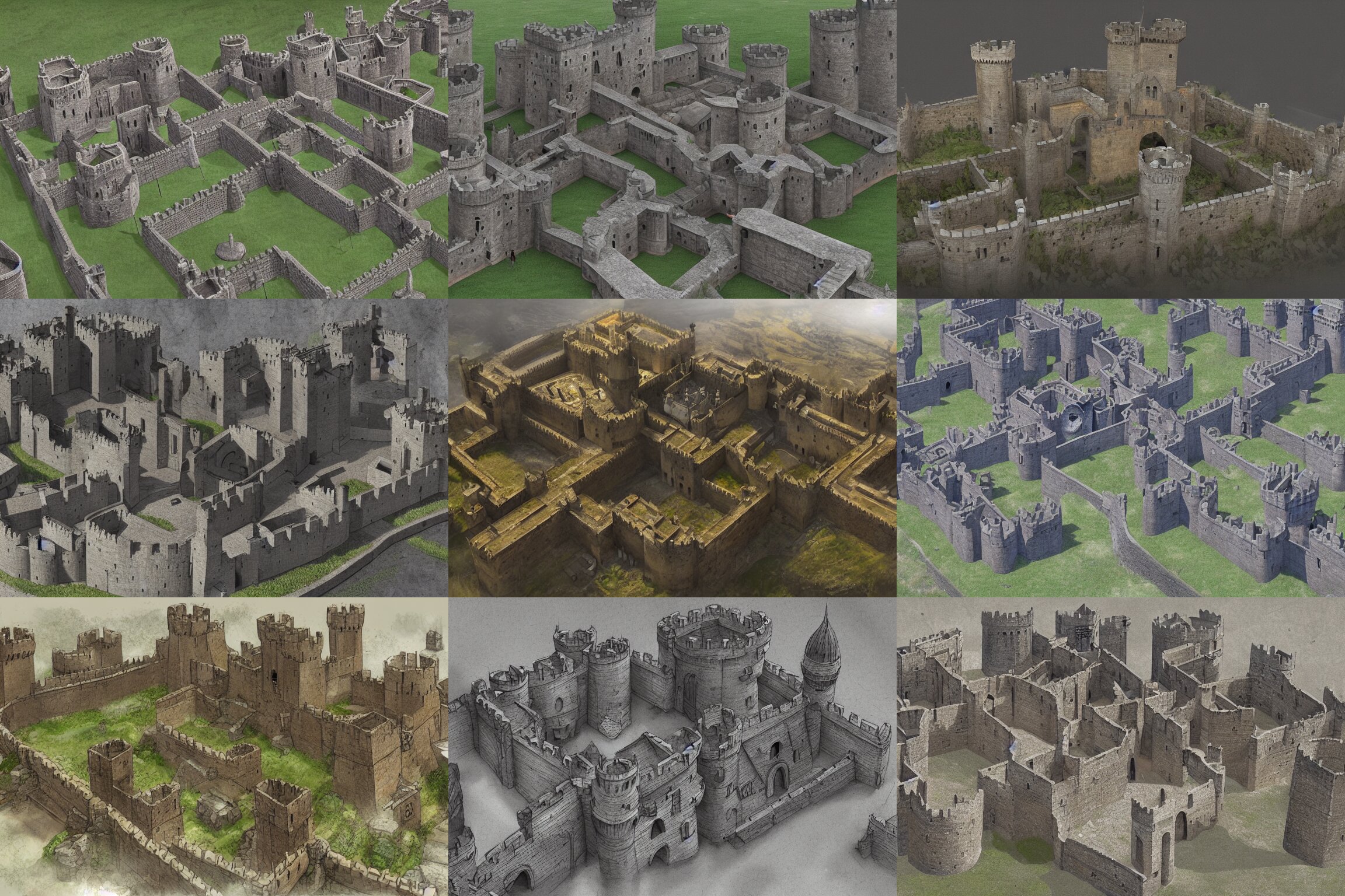 Inner Ward of a Small Medieval Castle