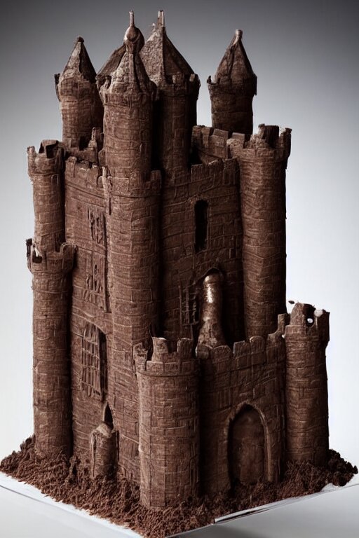 Chocolate Sculpture of a Medieval Castle
