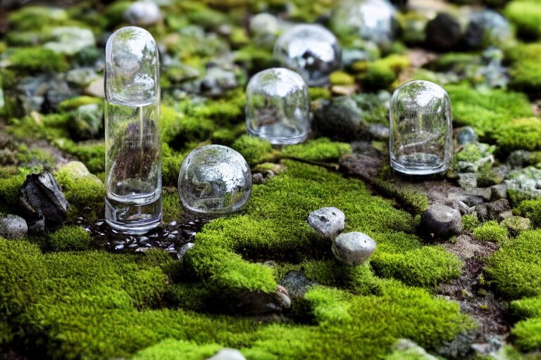 Japanese Glass House Crystal Column
