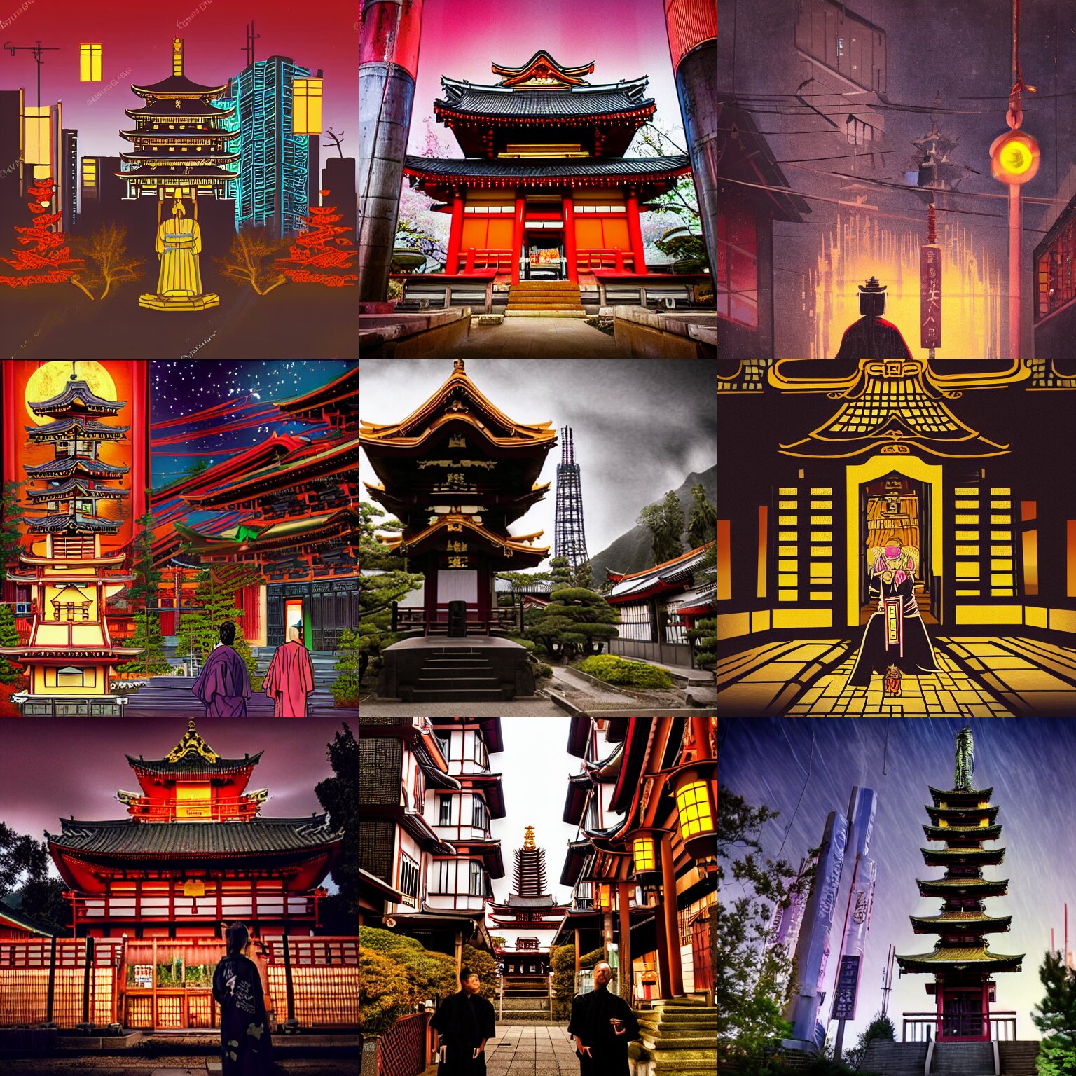 Saint Japanese Temple with Totem