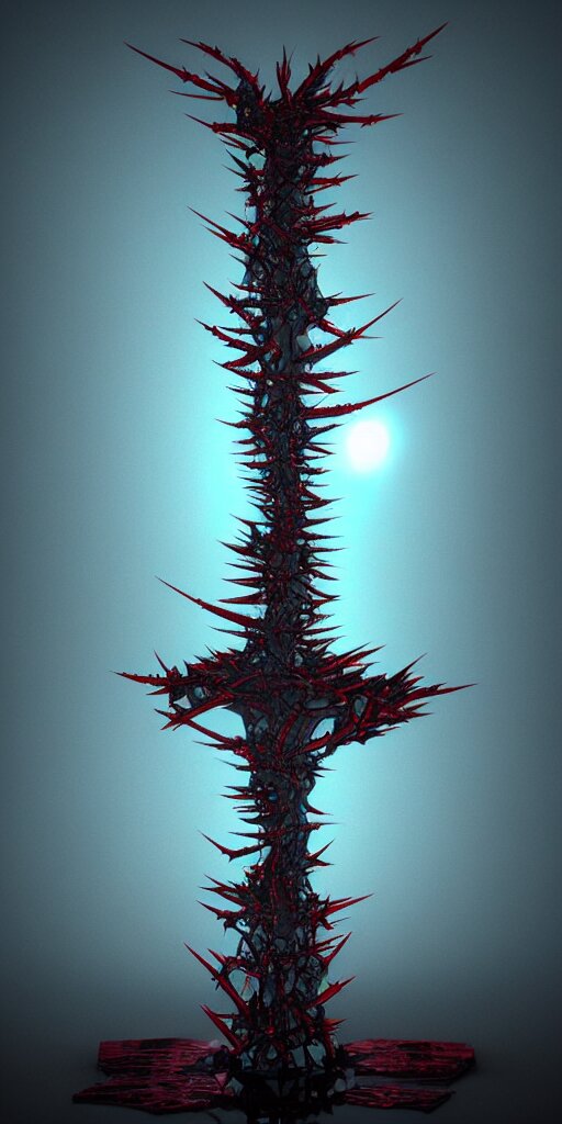 3 D Photographic Render of a Torii Gate Sculpture