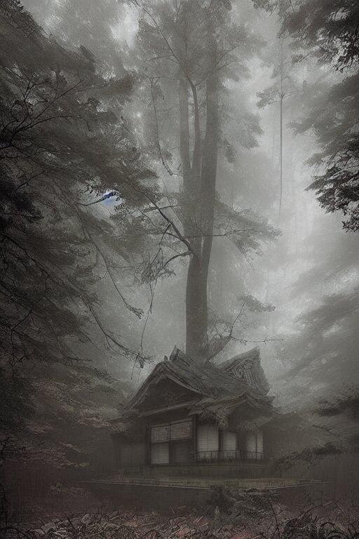 Japanese Abandoned Temple in the Woods