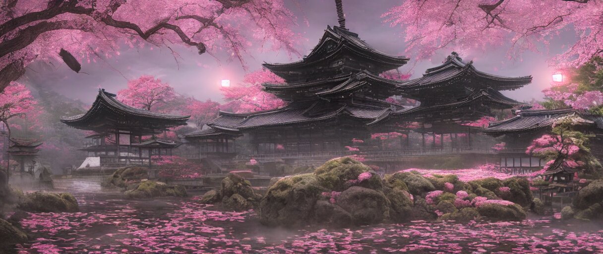 Gothic Japanese Shinto Temple