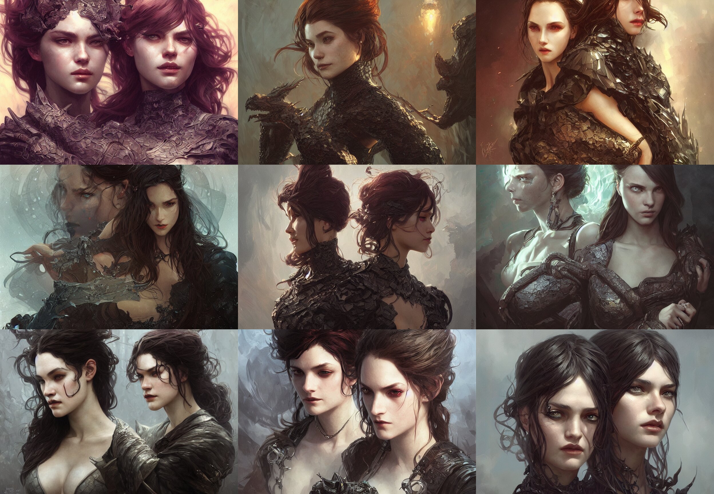 Portrait Rugged Girl Dark Supervillain