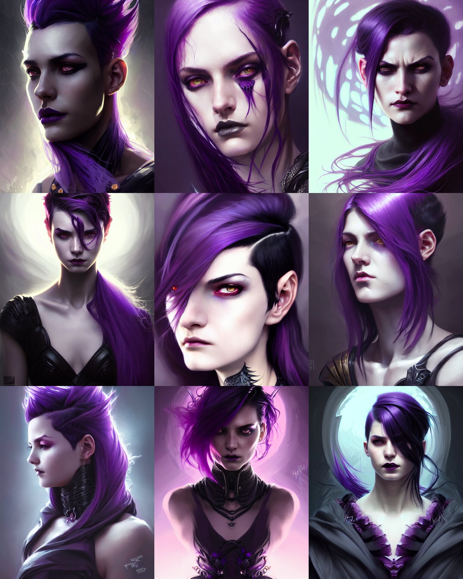 Portrait Rugged Girl Dark Supervillain Sorceress