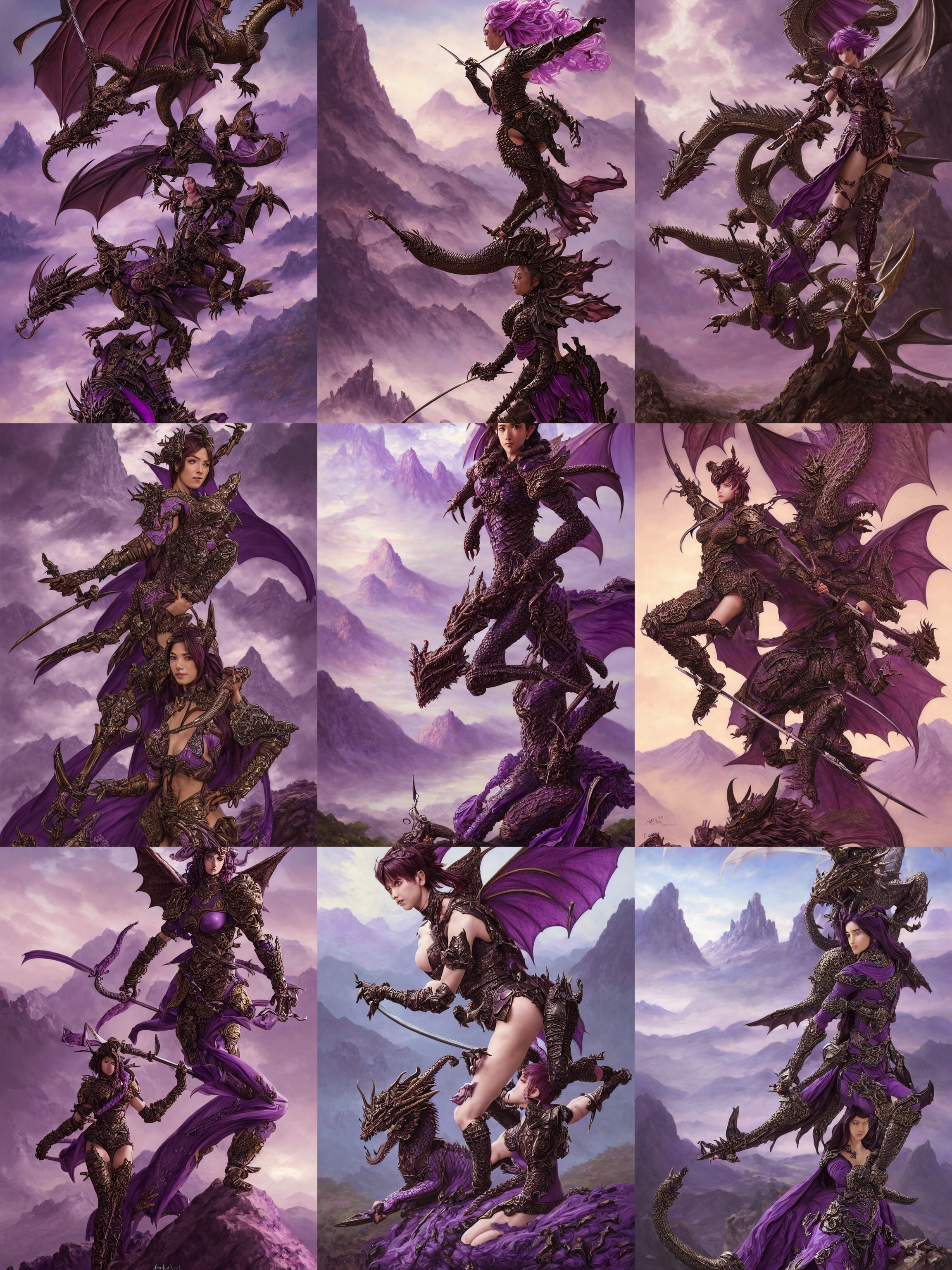 Full Portrait of a Alluring Dragon Hunter
