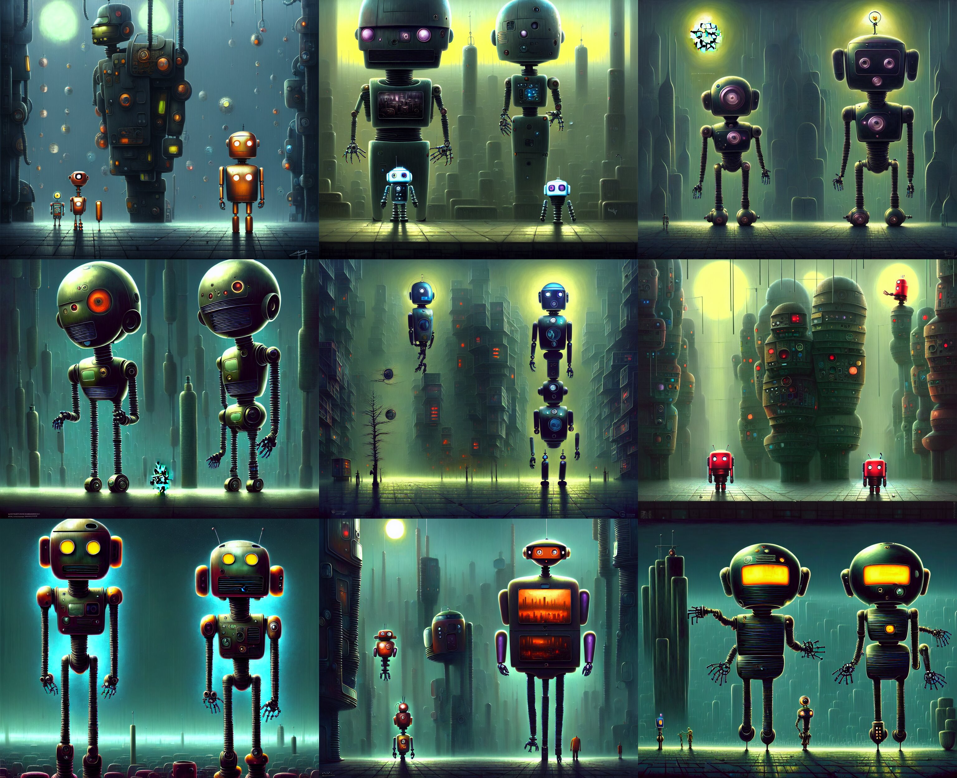 Very Detailed Charismatic Android Happy Robot Gentil