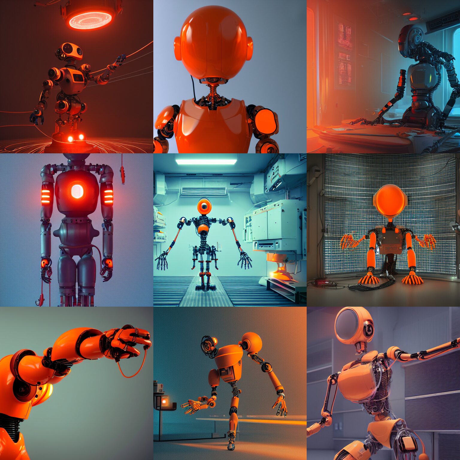 Tangerine Robot Attached