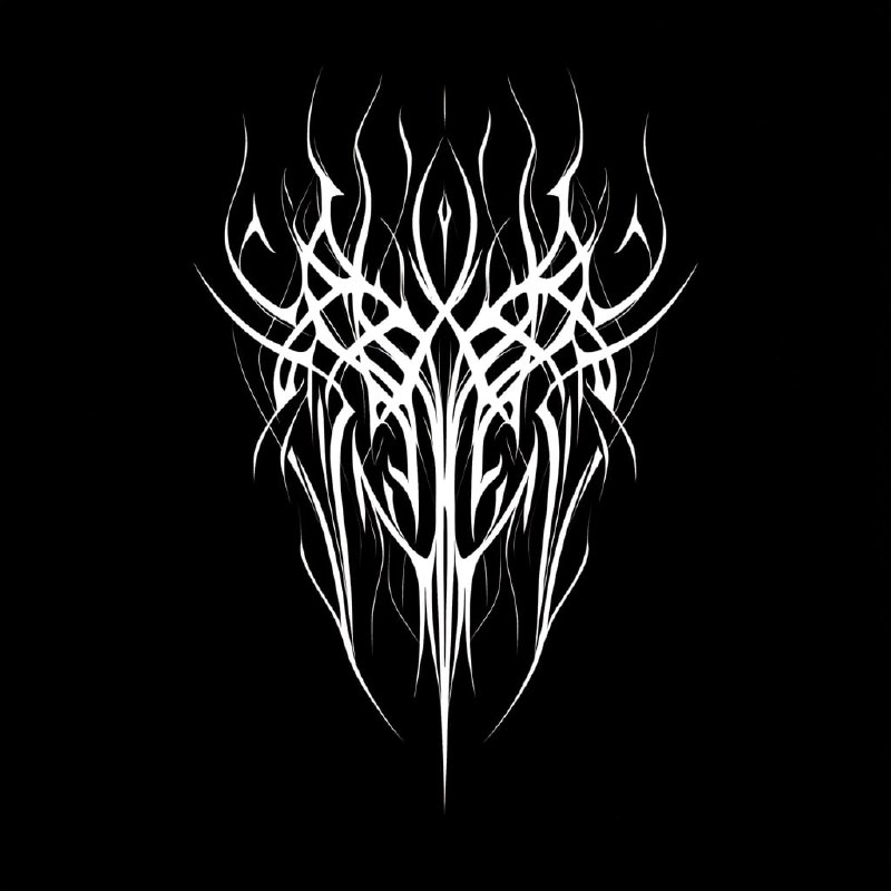 Intense Metal Tribal Logo Hand Drawn