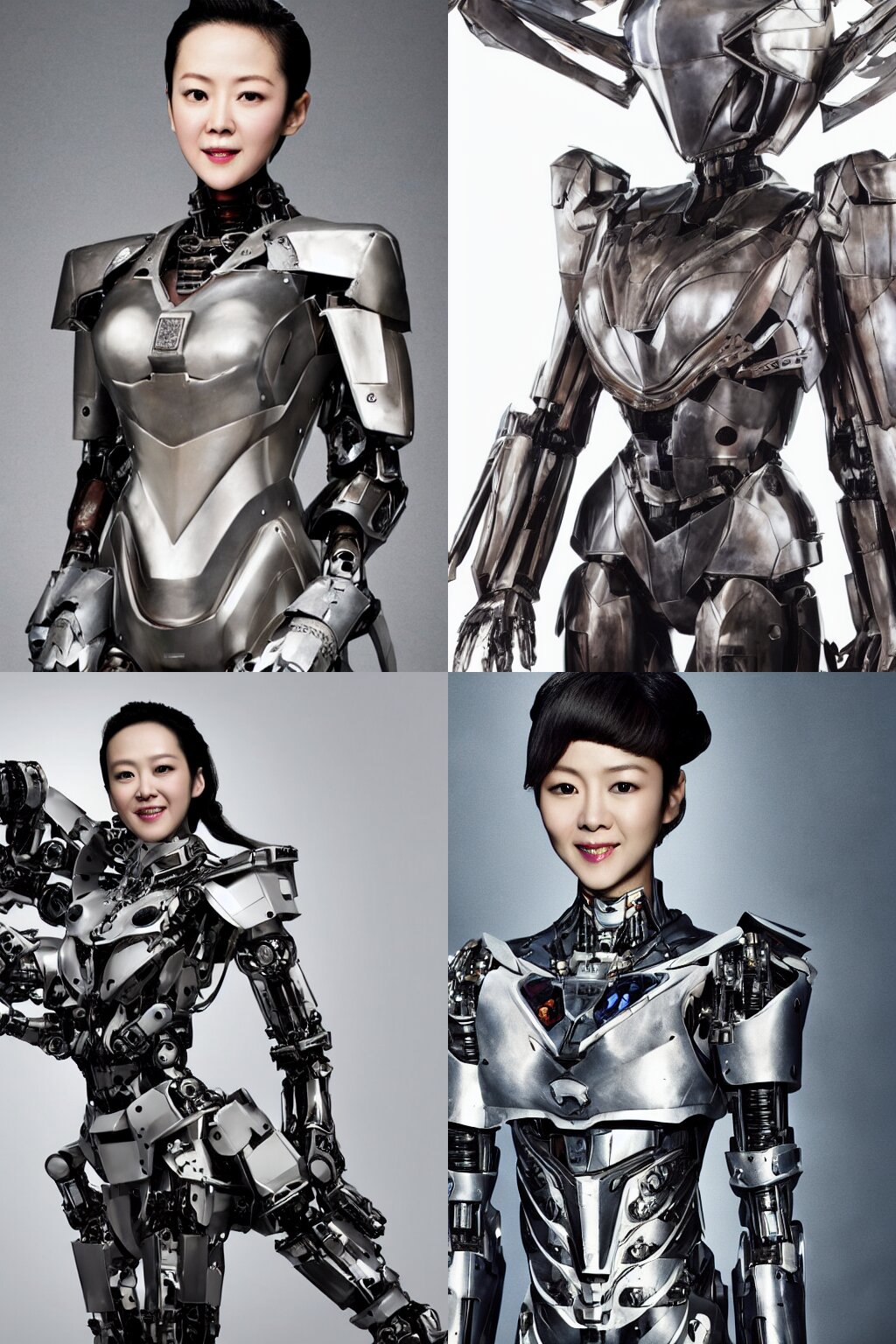 Professional Photo of Zhang Ziyi Wearing a Mecha Armor Suit