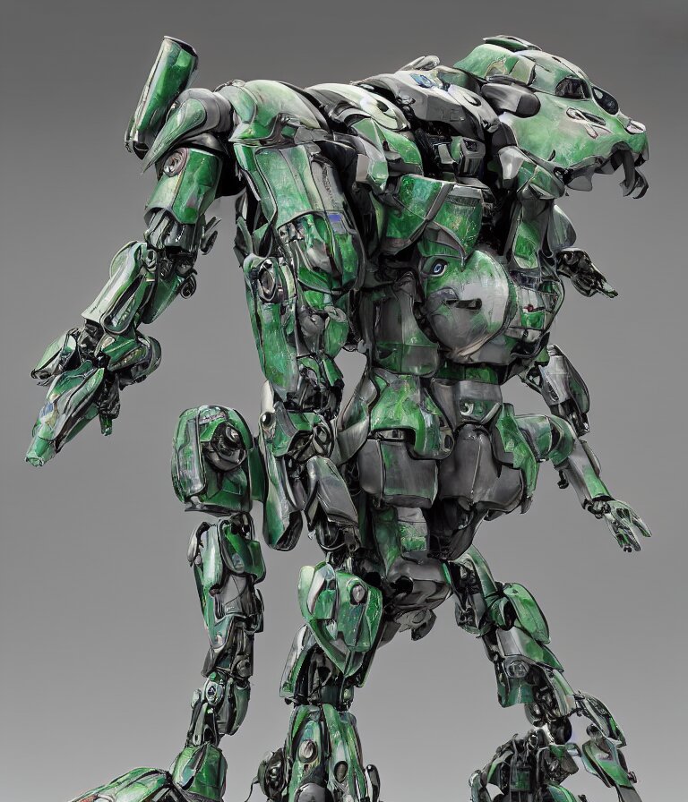 Mecha Waterlily Head on a Amphibious Waterlily Mobile Suit Combat Mecha