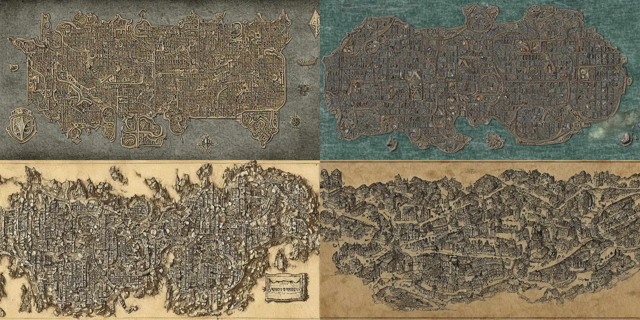 Detailed Map of a Dwarven City