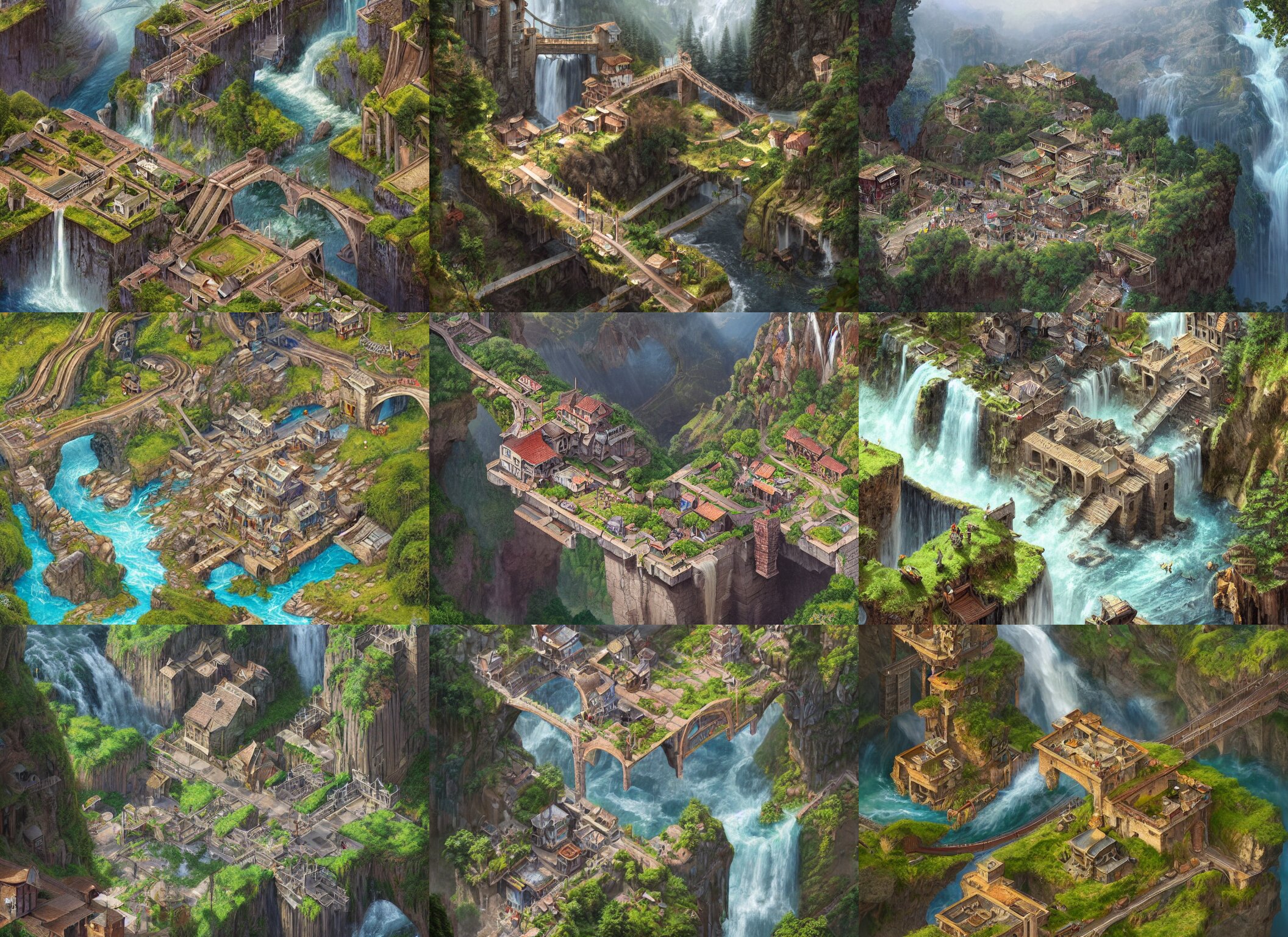 Isometric Map Rural Town