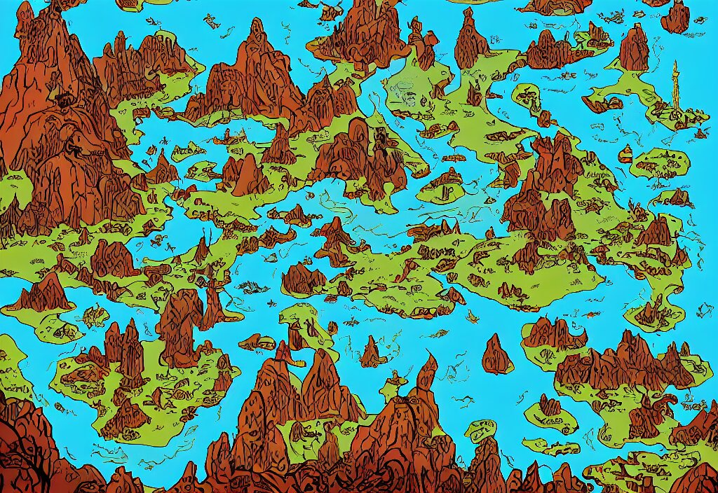 Fantasy World Map Full Colour
