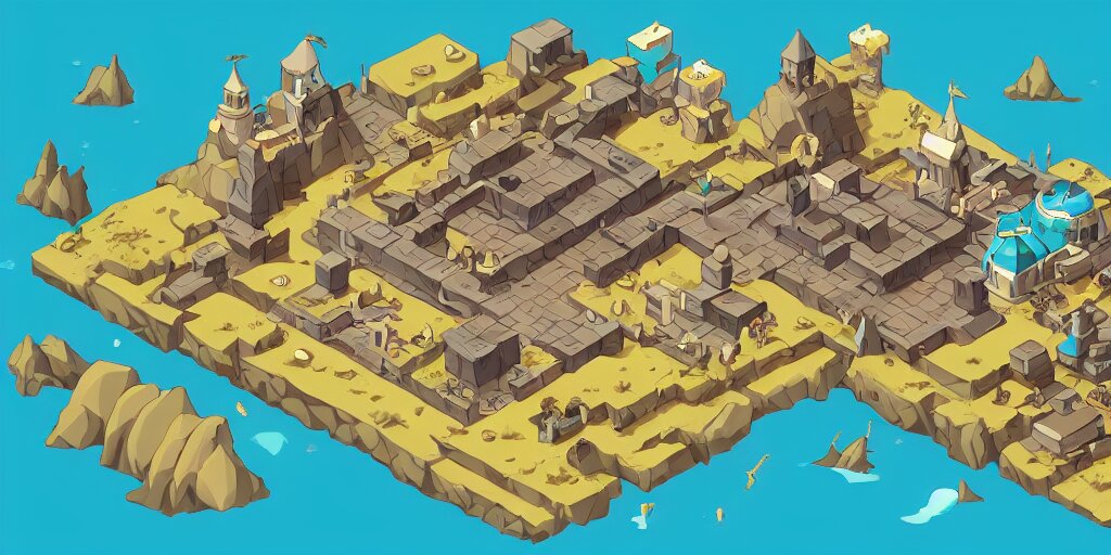 High Detailed Isometric Vector Art Presenting an Aerial View of a RPG Room