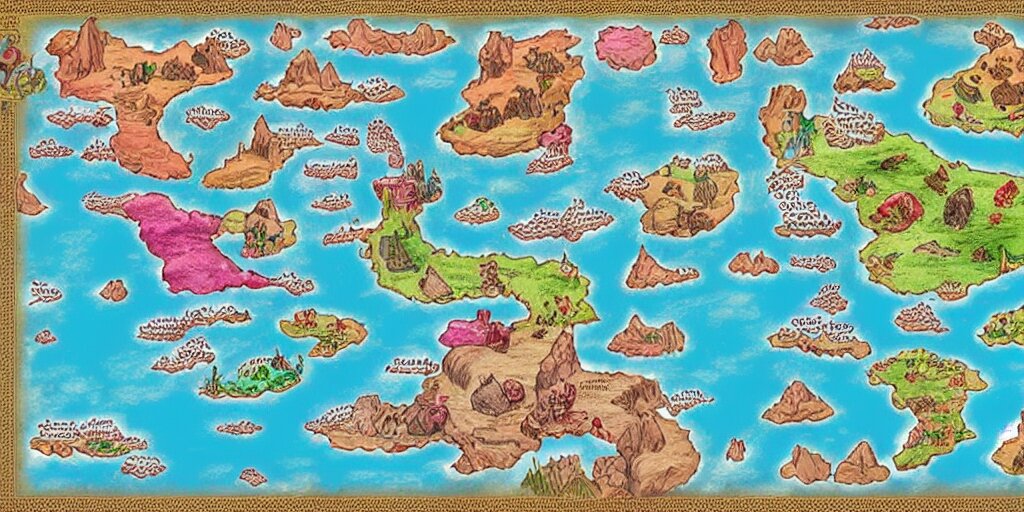 Fantasy World Map Where an Entire Continent Was Formed