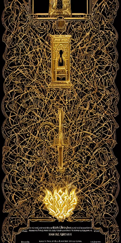 Photographic Gold Bar Isometric Cathedral