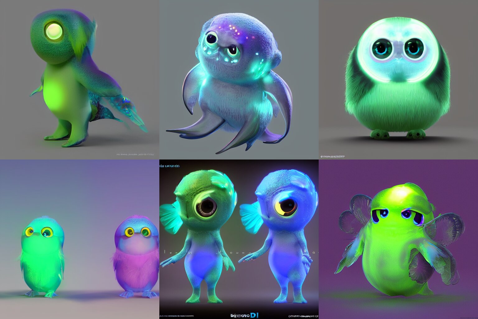 Cute! Bioluminescent Translucent C4d