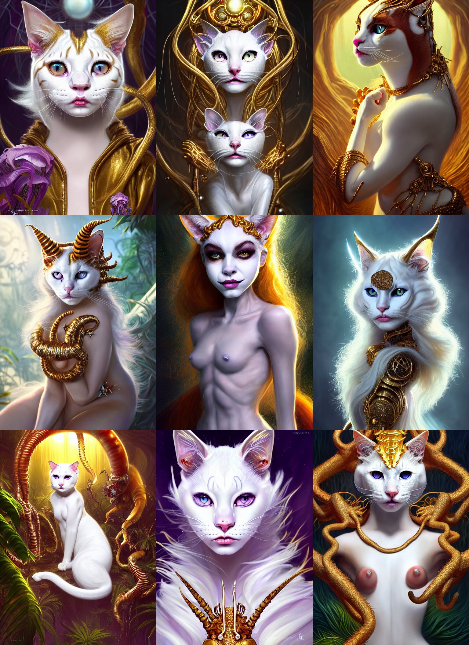 Bright White Cat Clowncore : : Disney Weta Portrait