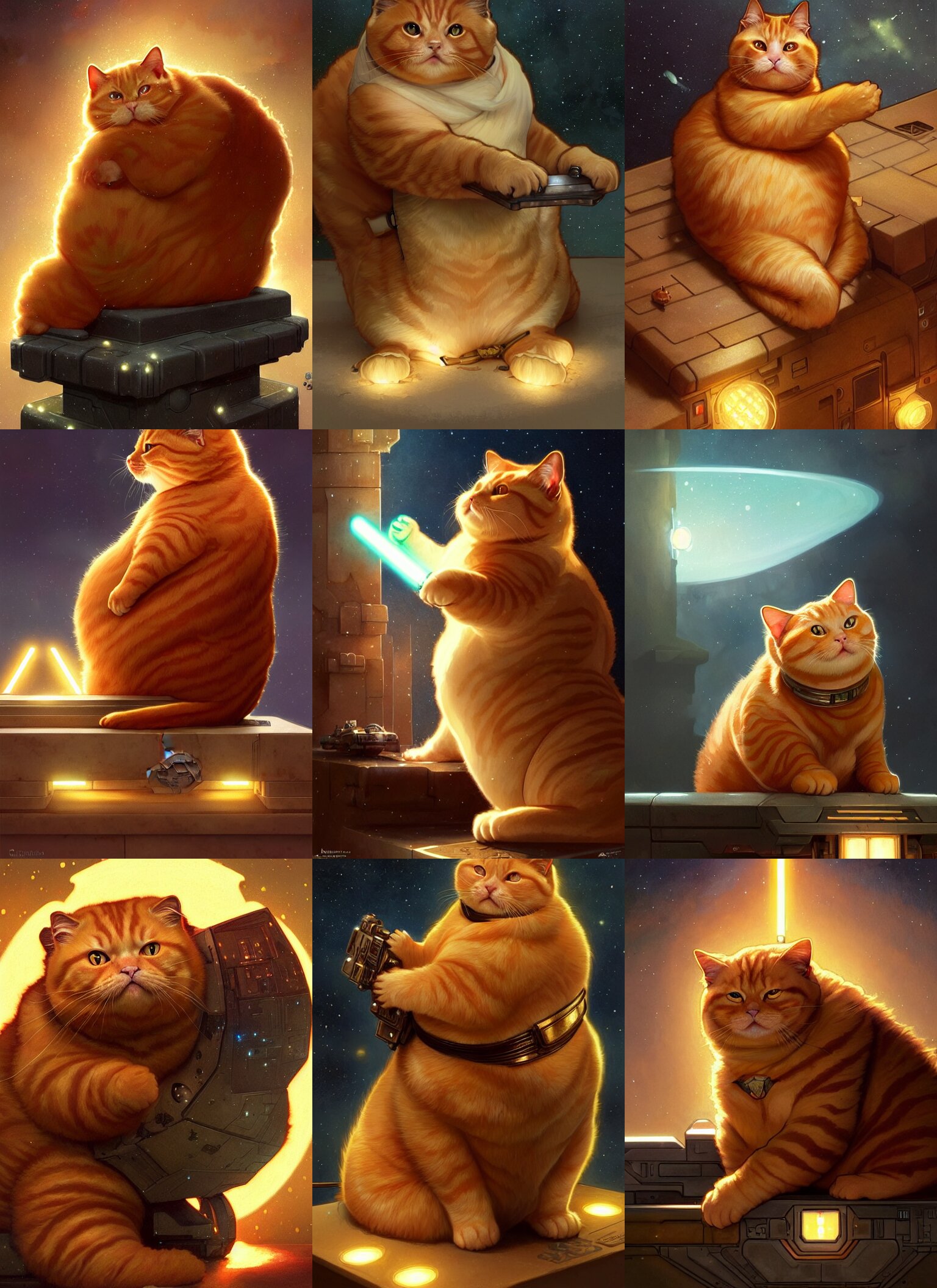Fat Ginger Cat Laying on an Anvil