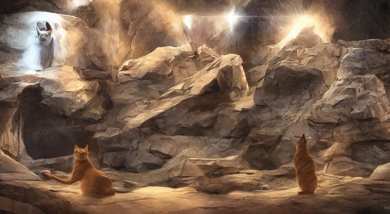 Matte Painting of Rabbi's Cat