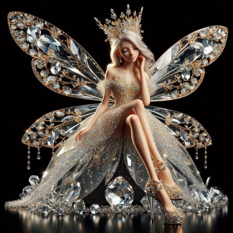 Crystal Fairy with Diamond Crown Close-up