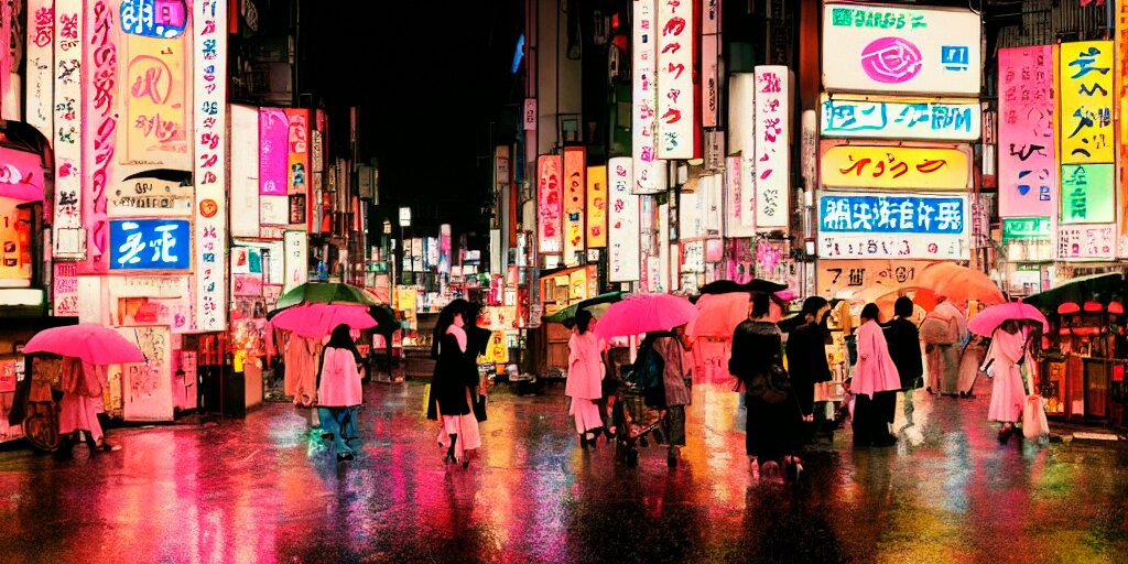 Analog Photo of Japanese Women in Tokyo