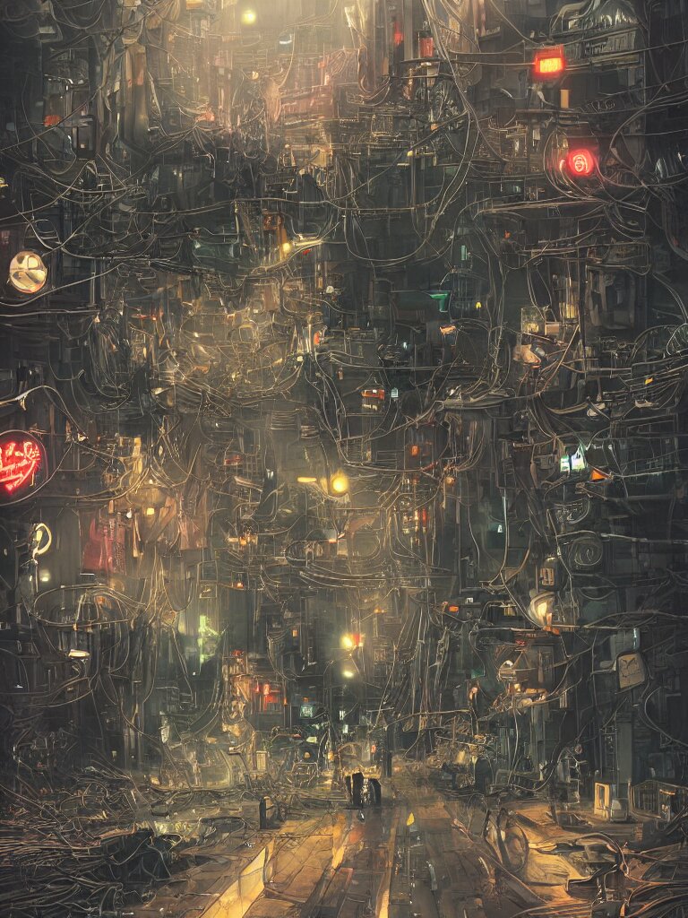 Futuristic Dieselpunk Street