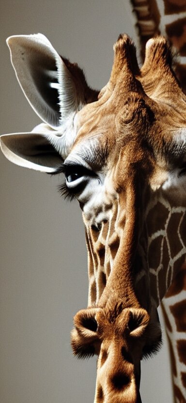 Giraffe Reading Book in