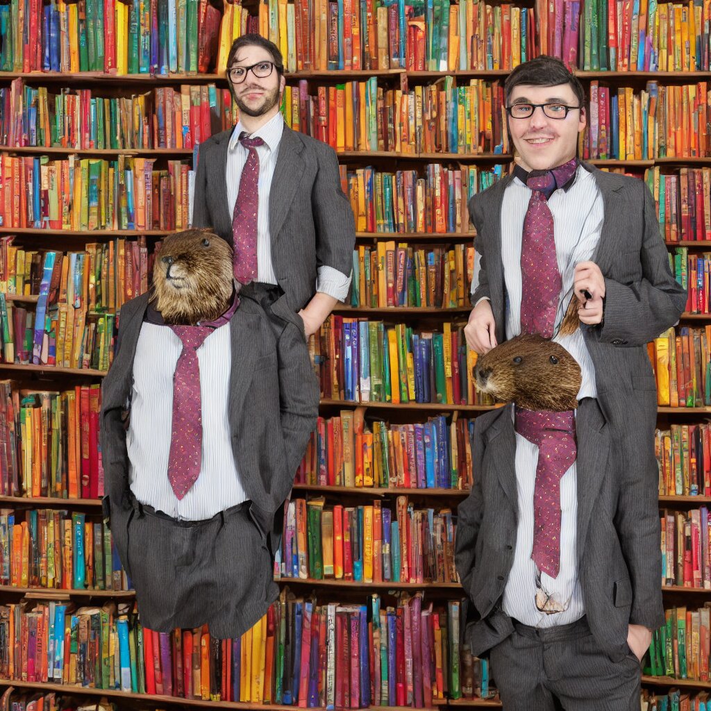 Dignified Beaver Wearing Glasses