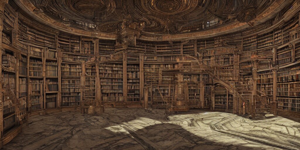 Ancient Libraries Containing All of the Knowledge in the Universe
