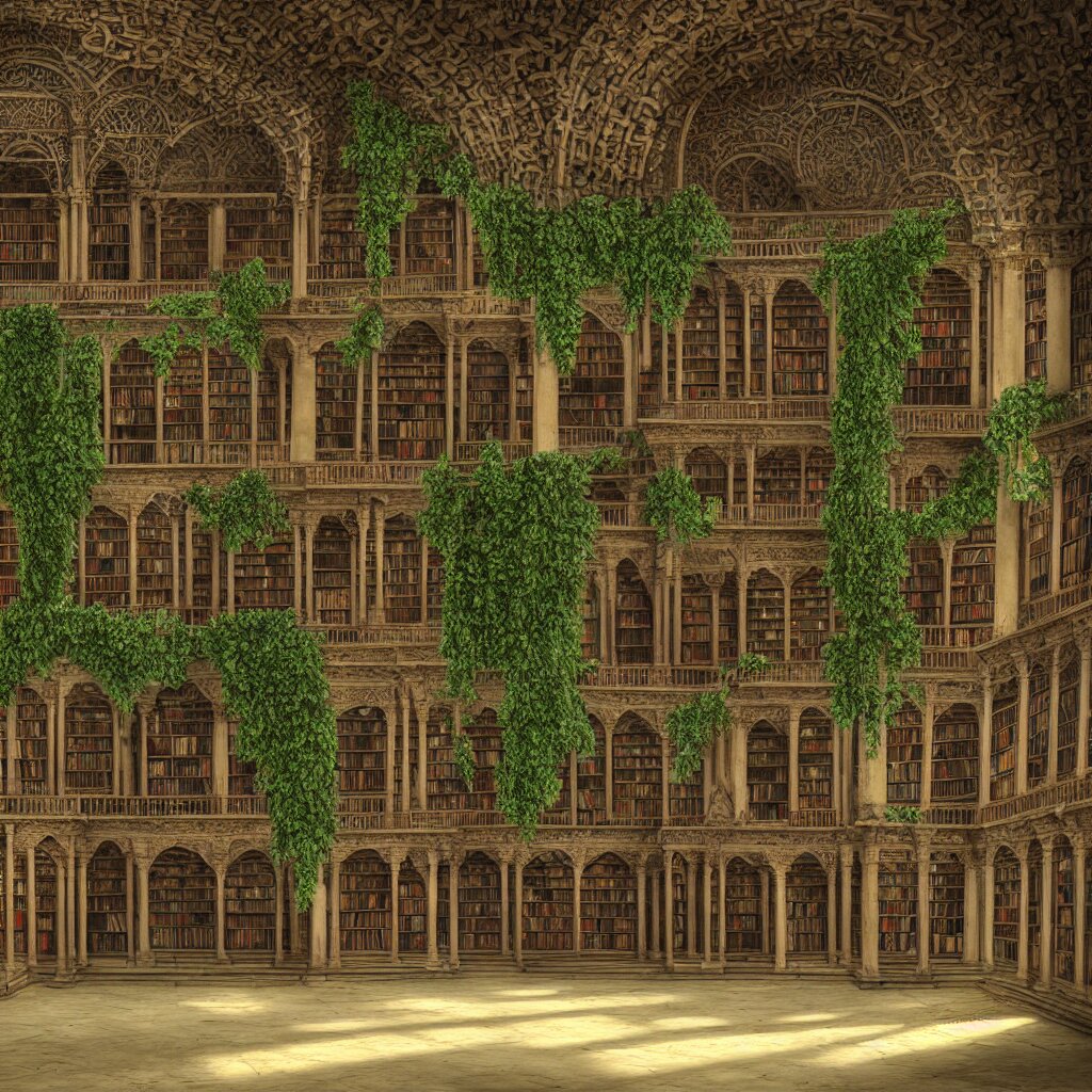 Ancient Abandoned Grand Library