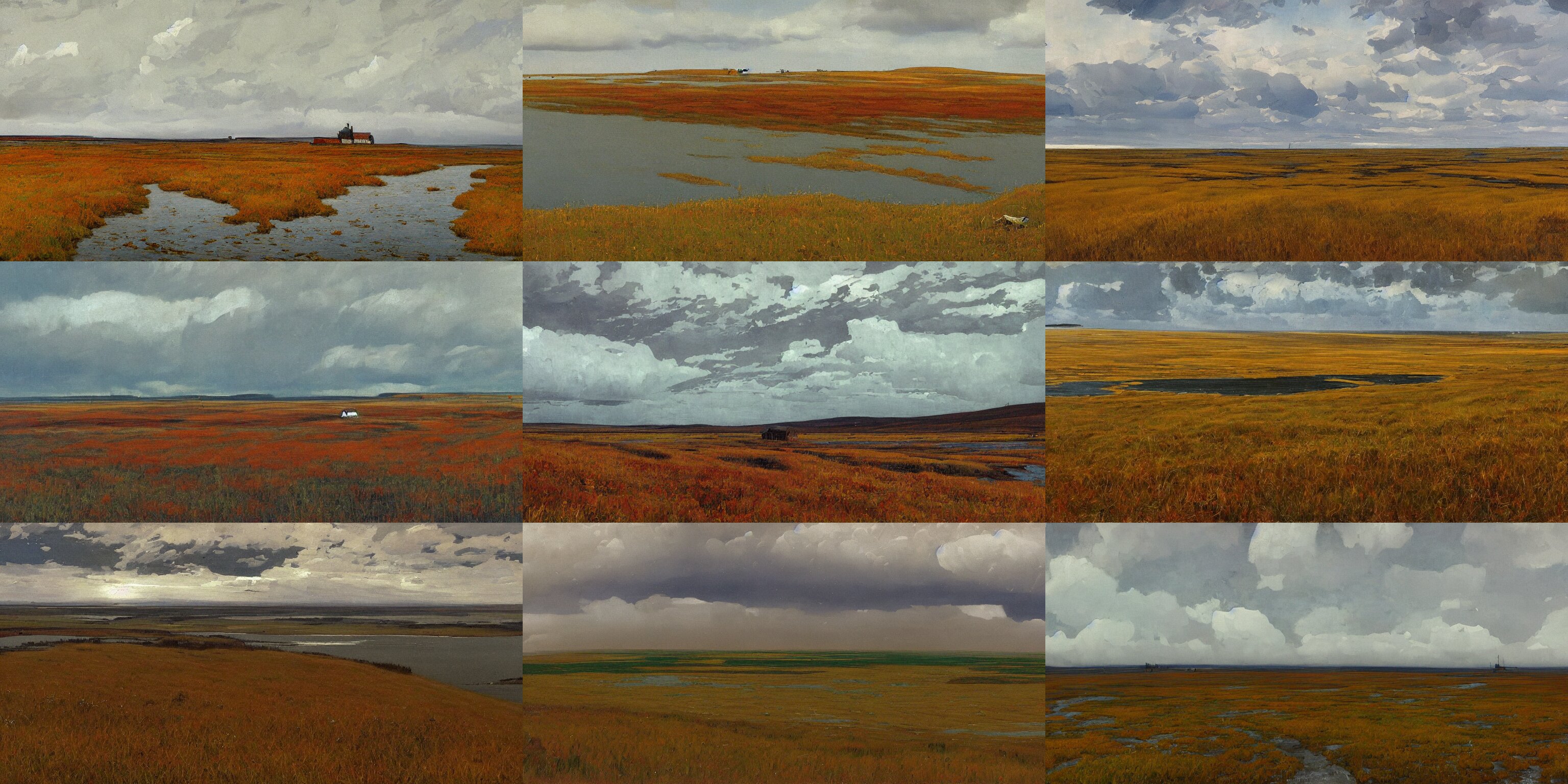 Painting in the Style of Isaac Levitan