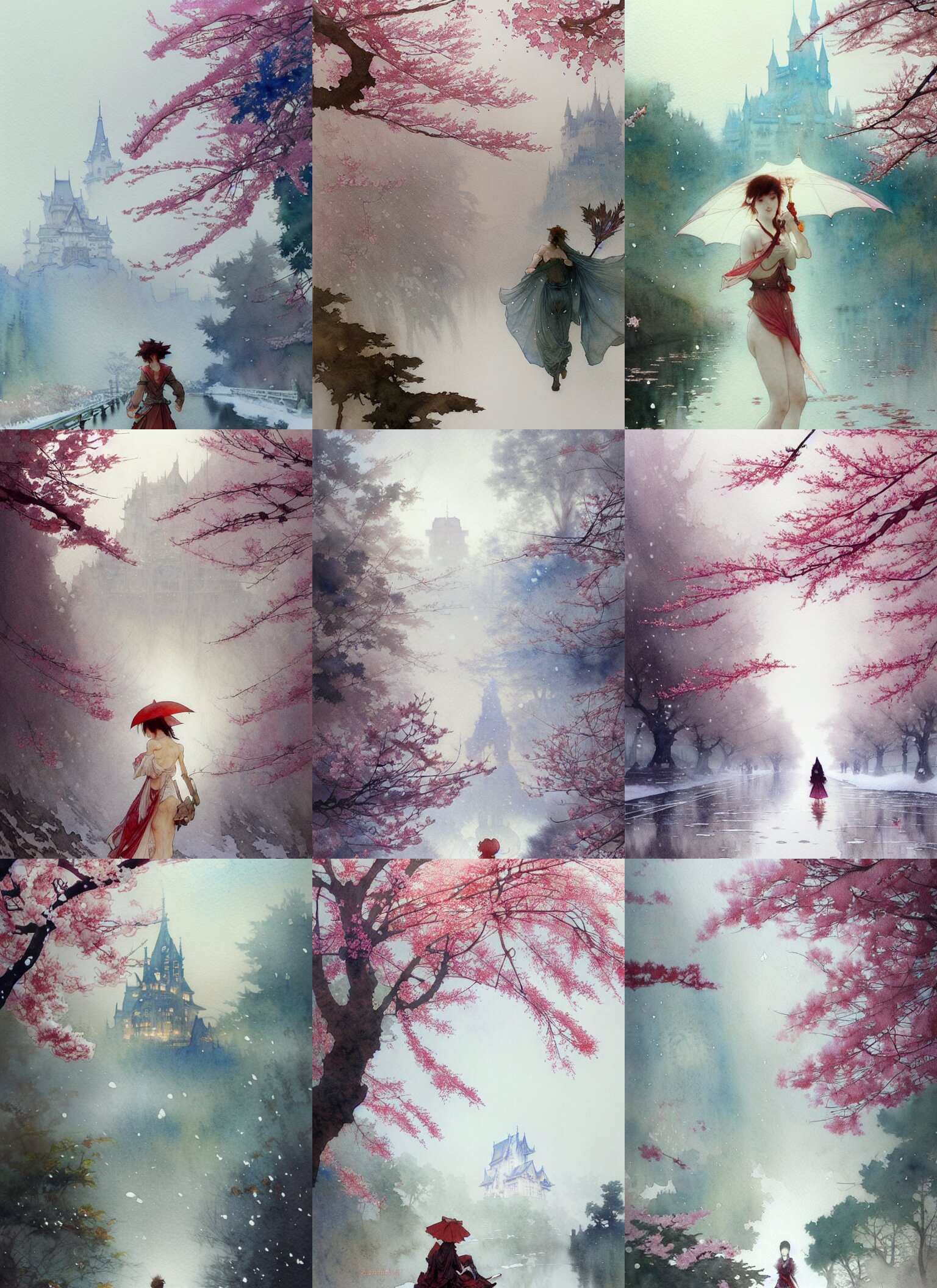 Detailed Watercolor Painting