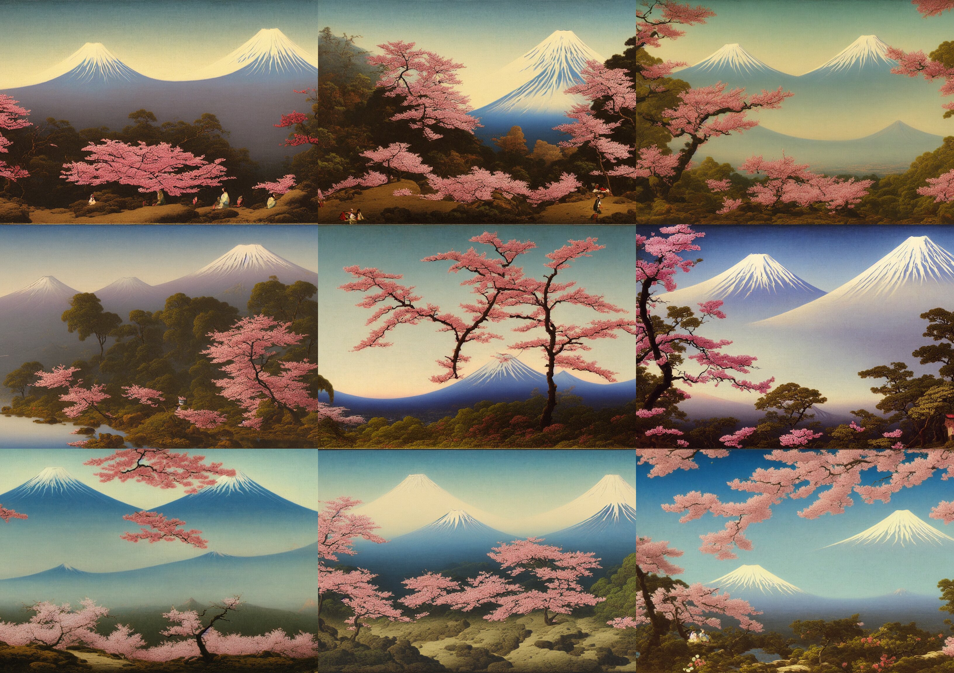 Mount Fuji with Cherry Blossoms