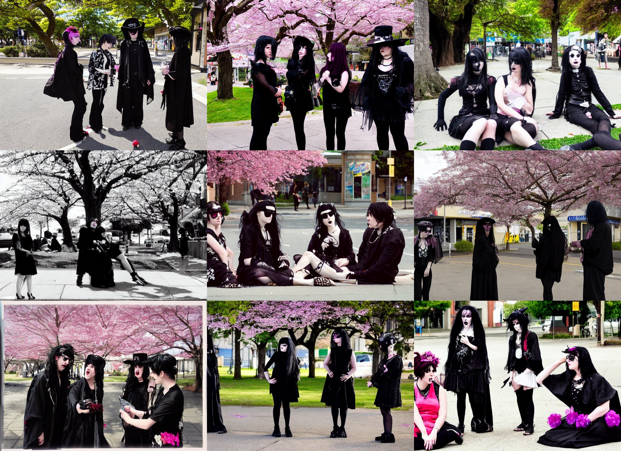 Three Goths Loiter in the Shade