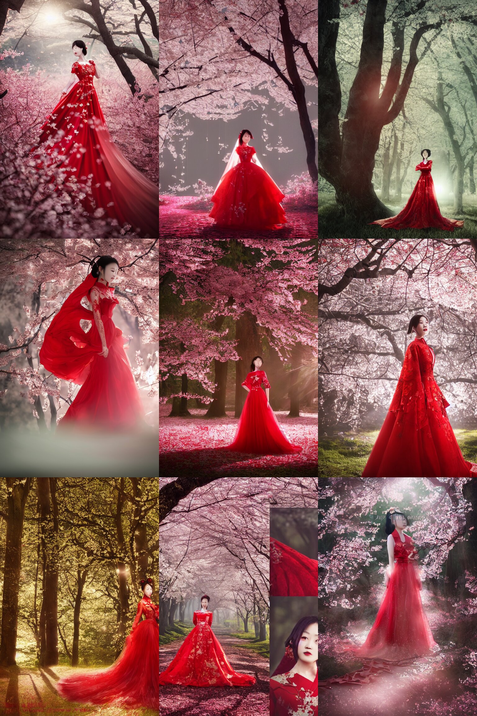 Chinese Women Red Wedding Dress