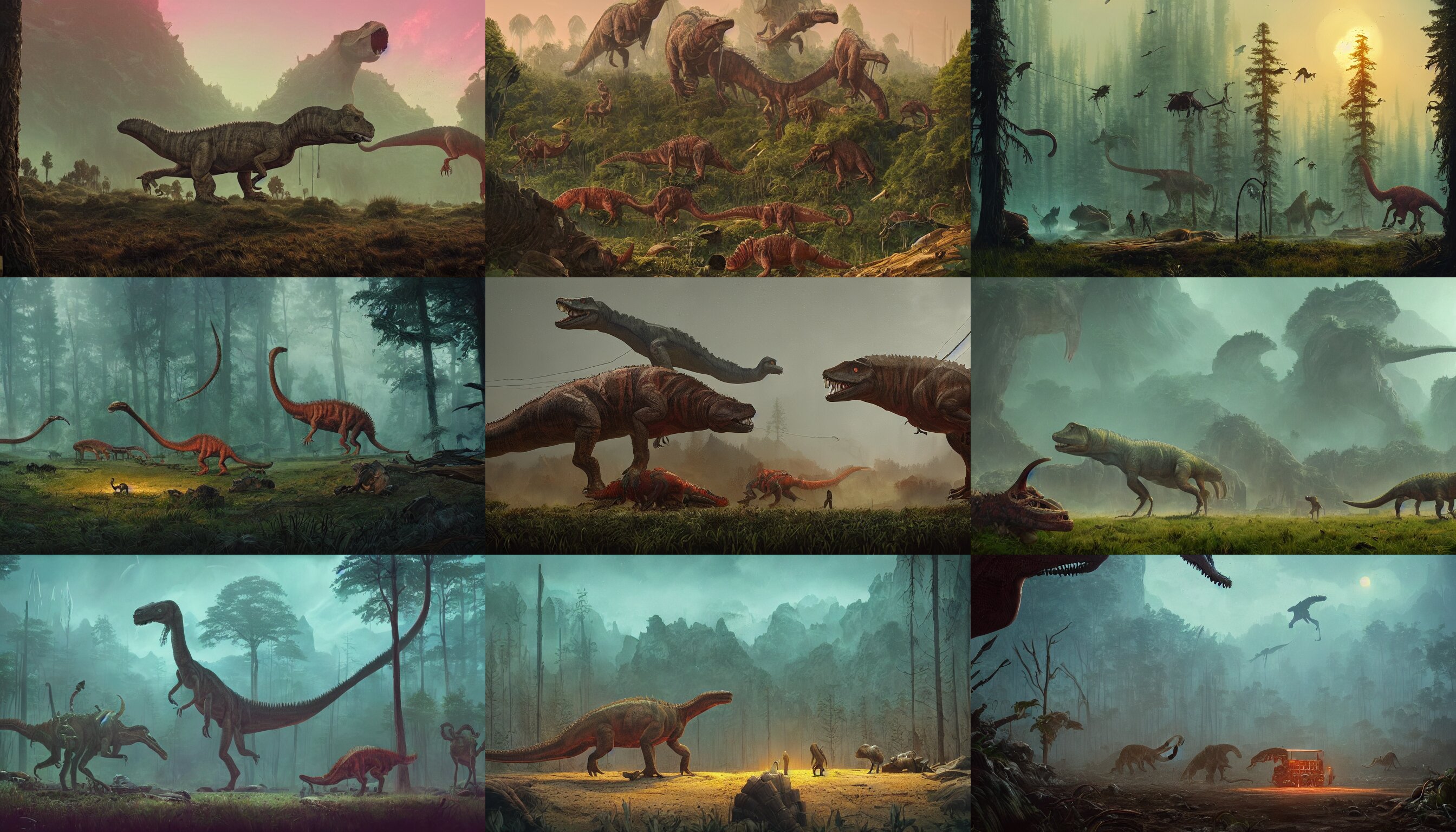 Terrarium of Jurassic Animals