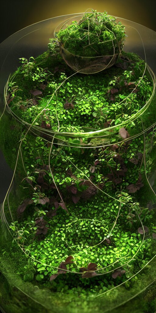 Graphic of Terrarium Vines Wrap Around the Terrarium