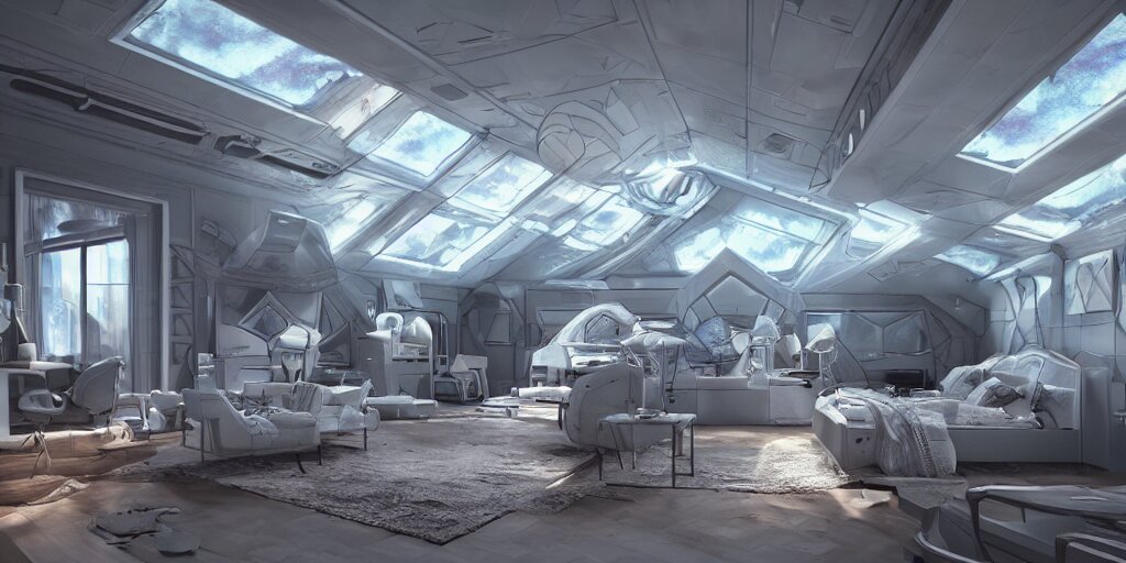Artstation Scifi Scene of a Safe Like Ikea Ad
