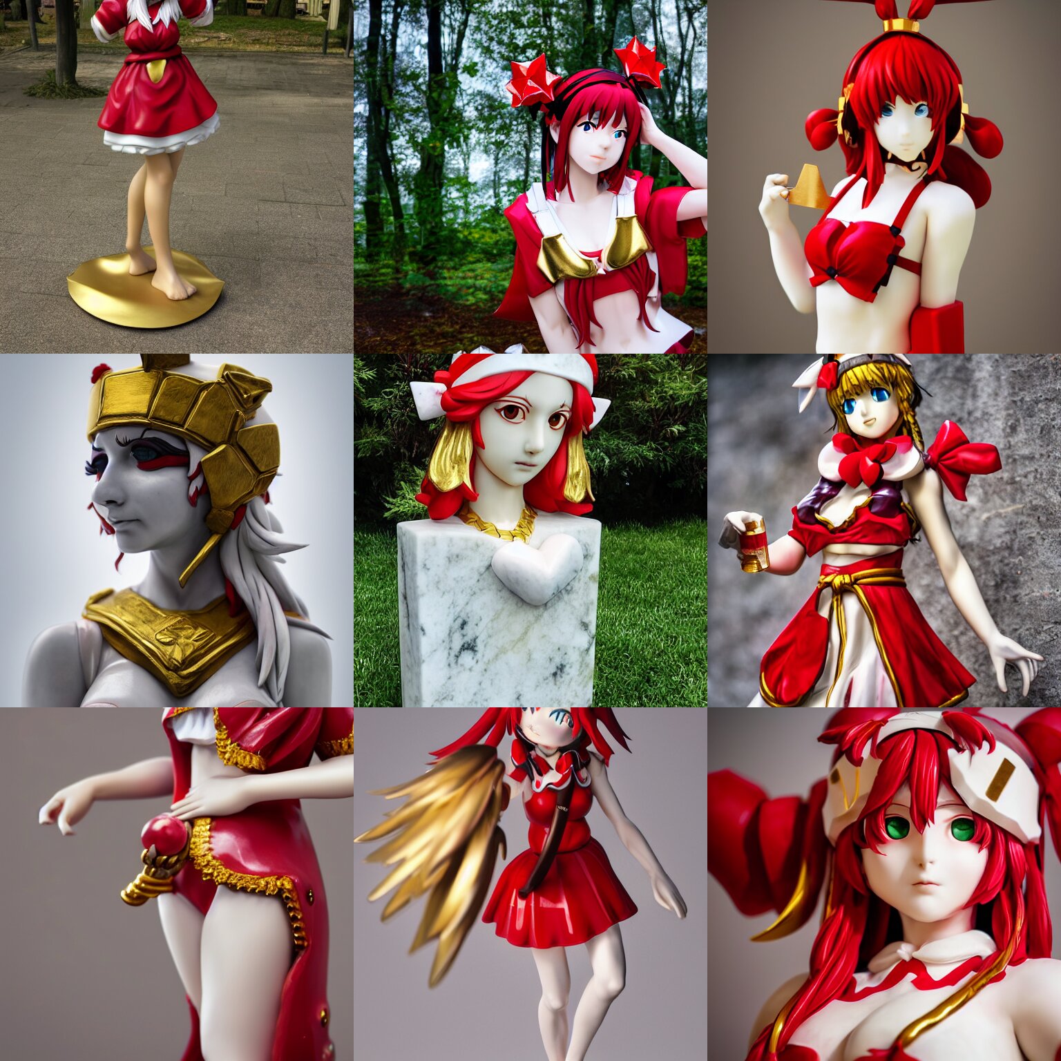 Sculpture of a Girl Cosplaying Reimu Hakurei
