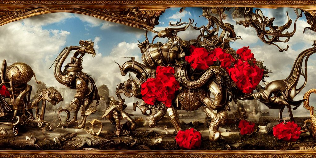 Snail Knight Elephant Giraffes