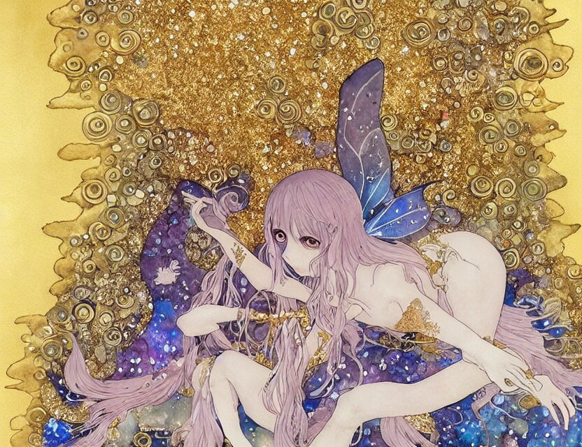 Faerie Bear in a Crystal Cave