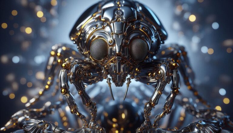 Cybernetic Liquid Chrome Weevil Macro