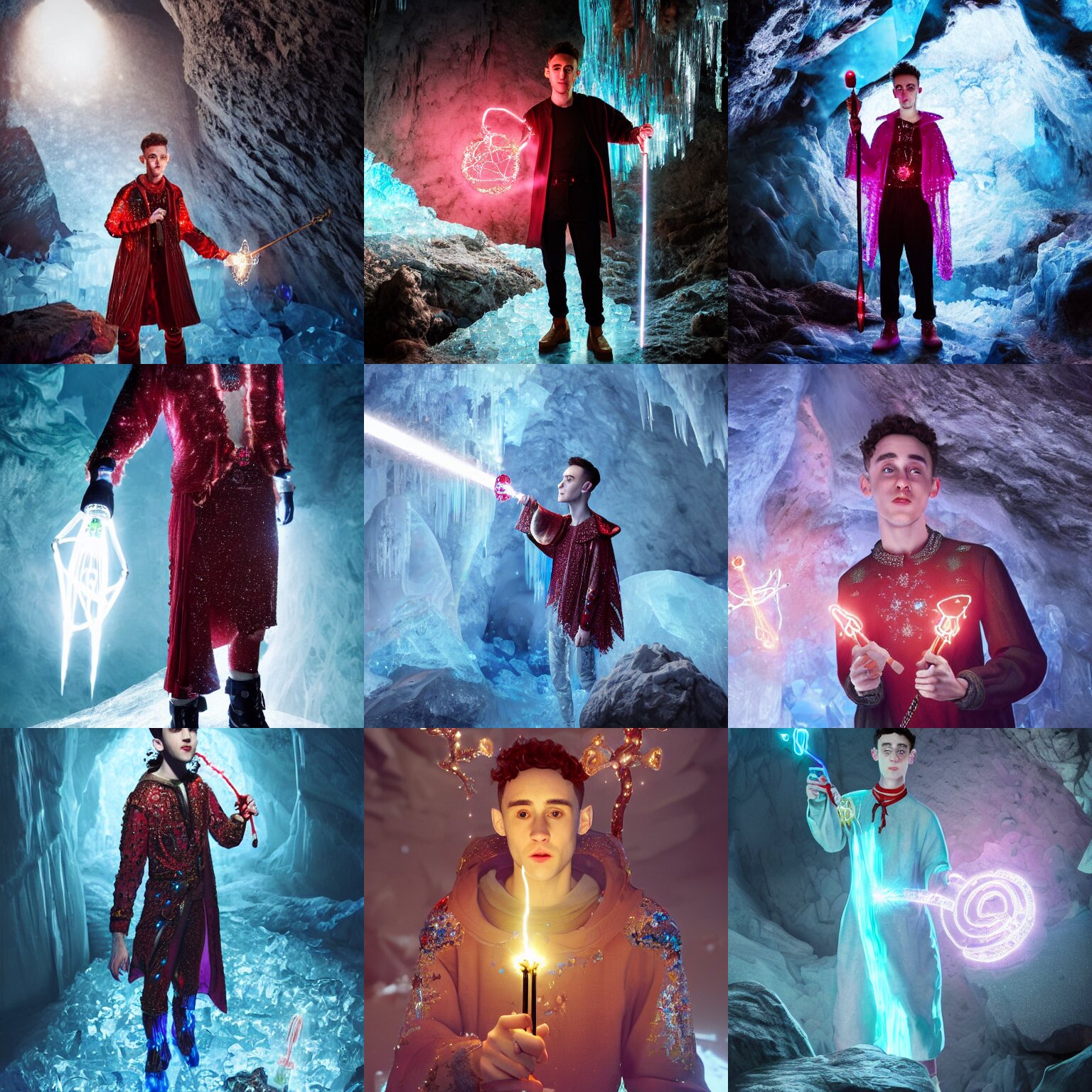 Olly Alexander Wearing a Fine Wizards Tunic Embroidered with Crystals
