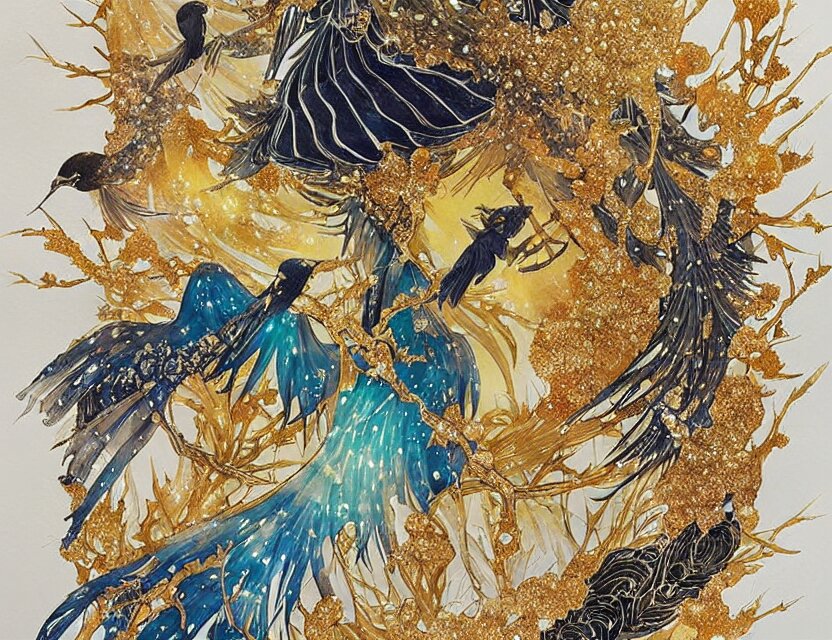 Bird Spirit in a Crystal Cave