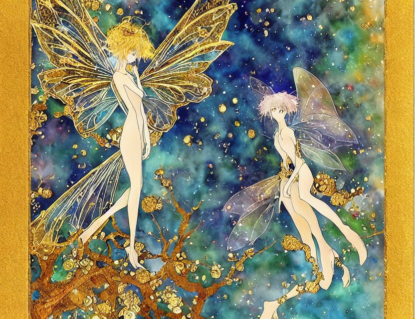 Faerie Bird in a Crystal Cave