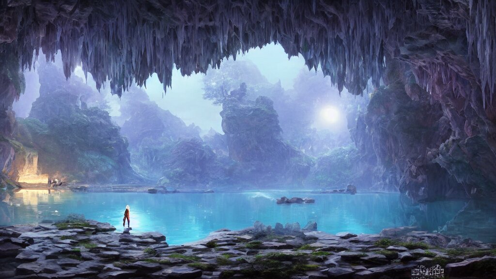 Inside a Magical Cave Full of Intricate Dreamy Crystal