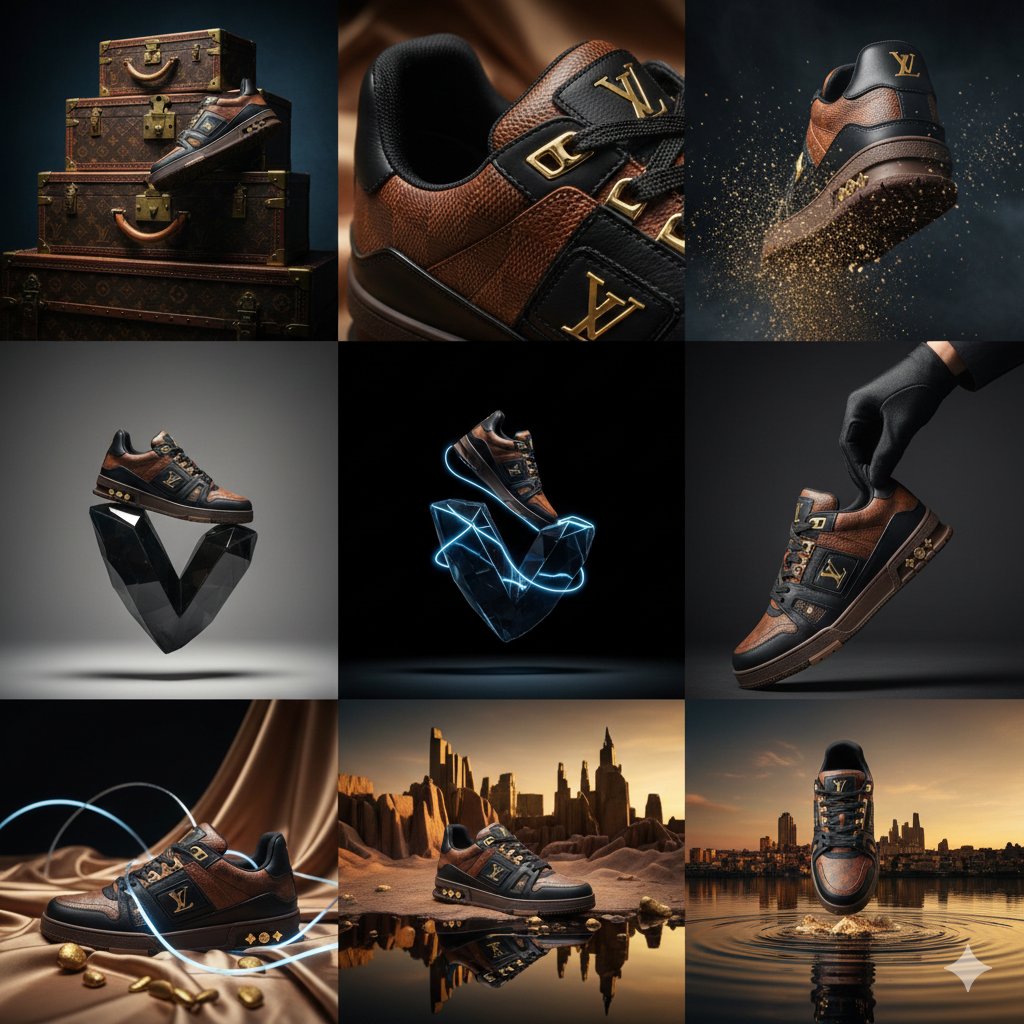 Luxury Sneaker Editorial Grid