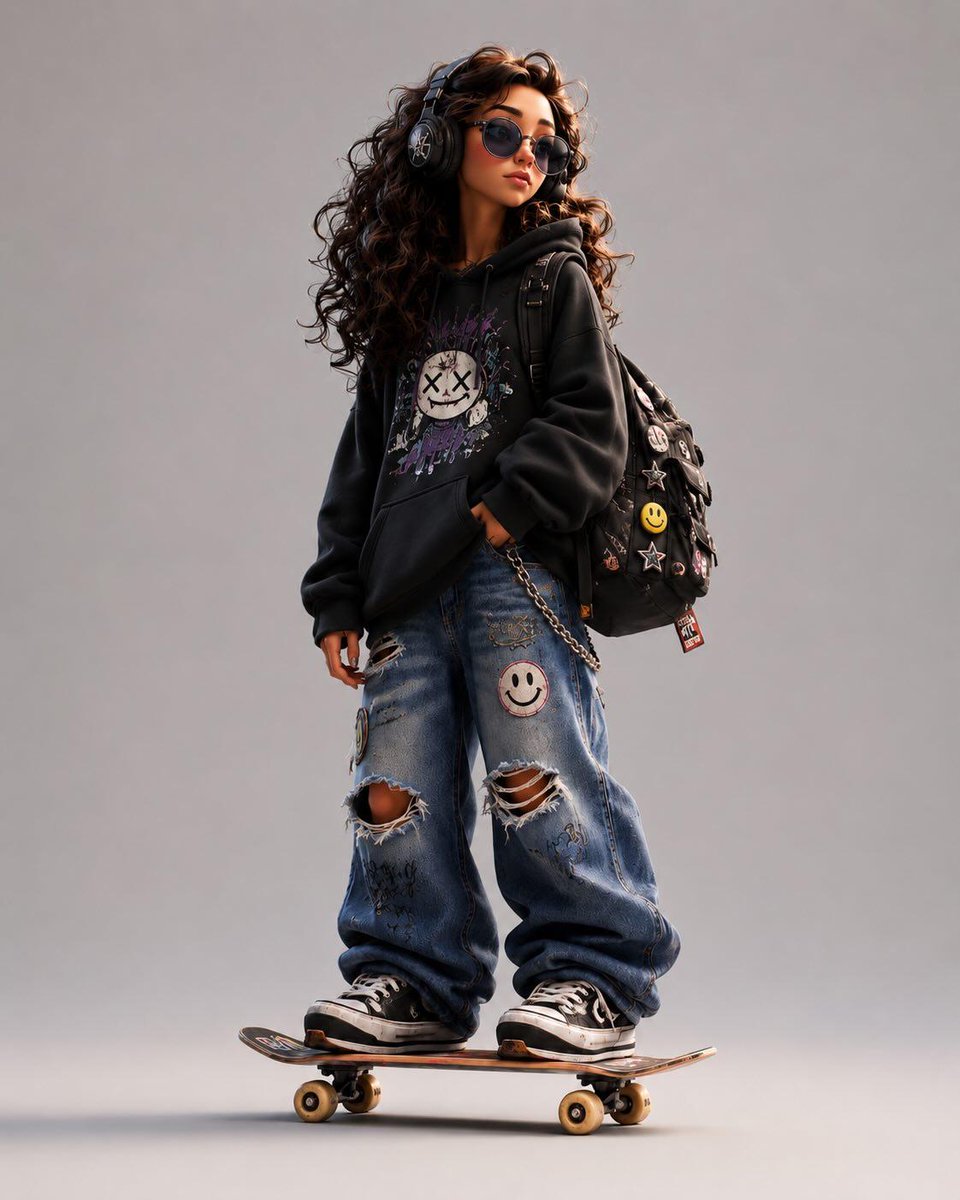 Stylized 3D Skater Character